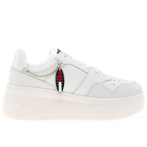 Buty damskie Tommy Jeans TJW Retro Flatform Charm EN0EN02421-YBL - białe