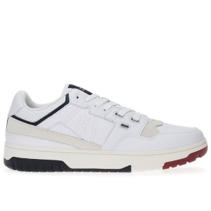 Buty męskie Tommy Hilfiger Basket Street Mix FM0FM04970-YBS - białe