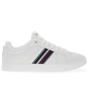 Buty damskie Tommy Hilfiger Icon Court Sneakers Stripes FW0FW08110-YBL - białe