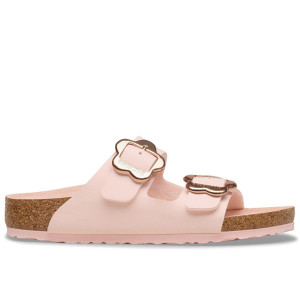 Klapki młodzieżowe Birkenstock Arizona Flower Buckle 1031703 - różowe