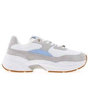 Buty damskie Tommy Hilfiger Chunky Feminine Runner Hardware FW0FW07703-PQT - biało-szare