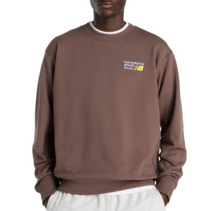 Bluza męska New Balance MT41547ABP - brązowa