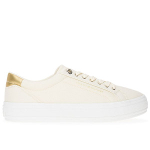 Buty damskie Tommy Hilfiger Essential Vulc Canvas FW0FW07682-AEF - beżowe