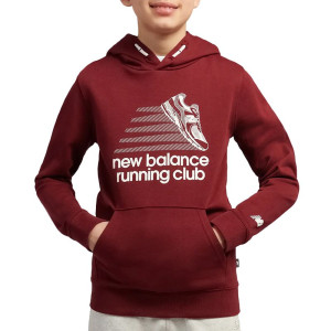 Bluza dziecięca New Balance LAKB0347MHB - bordowa