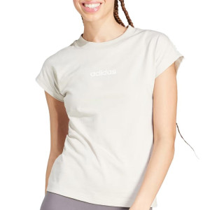 Koszulka damska adidas Sportswear Linear JC5819 - beżowa