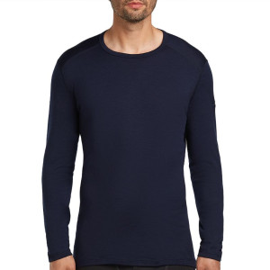 Koszulka męska Icebreaker Merino 260 Tech Long Sleeve Crewe Thermal Top 1043714011 - granatowa