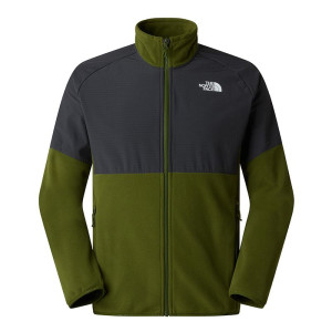 Bluza męska The North Face 100 Glacier Heavyweight Full-Zip Fleece 0A89JGM6D1 - szaro-zielona