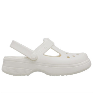 Klapki młodzieżowe Crocs Classic Mary Jane Clog 210615-0WV - białe