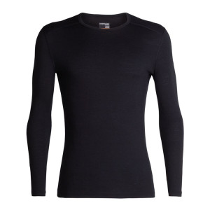 Koszulka Icebreaker Merino 200 Oasis Long Sleeve Crewe 104365001BLK - czarna