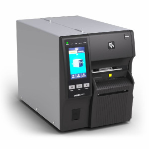 Drukarka etykiet Zebra ZT411T termotransferowa 600 dpi / do 104 mm / PC / Mac / Smartfon / BT4.1 / USB / USB HOST / Ethernet / RS232 / MFI + dyspenser z nawijakiem etykiet 