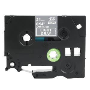 Taśma Specmark TZe-MQL55 24 mm x 5 m / matowy jasny szary / biały nadruk / do drukarek Brother P-touch