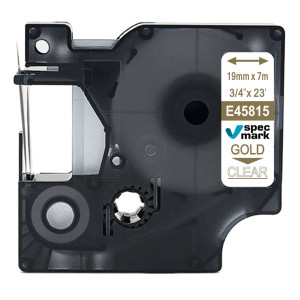 Taśma specmark D1-45815 19 mm x 7 m / przezroczysta / złoty nadruk / do drukarek DYMO D1