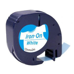 Taśma Specmark LetraTag 18774 12 mm x 2 m / do naprasowania / biała / niebieski nadruk / do drukarek DYMO LT 