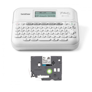 Drukarka etykiet Brother P-touch D410 180 dpi / do 18 mm / PC / Mac / USB / w zestawie z 3 szt. naprasowanek 