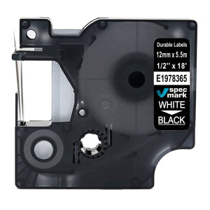 Taśma Specmark Durable D1-1978365 12 mm x 5,5 m / czarna / biały / do drukarek DYMO D1