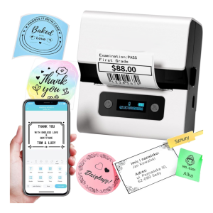 Drukarka etykiet Phomemo M221 biała 203 dpi / do 80 mm / PC / Mac / Smartfon / BT / USB 