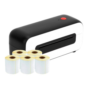 Drukarka etykiet AIMO AM246S 203 dpi / do 104 mm / PC / MAC / USB / z 5 szt. rolek etykiet w zestawie 