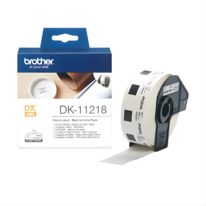 Etykiety Brother DK-11218 fi 24 mm 1000 szt. / papierowe /okrągłe / do drukarek Brother QL 