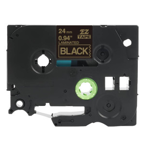 Taśma Specmark TZe-354 24 mm x 8 m / czarna / złoty nadruk / do drukarek Brother P-touch