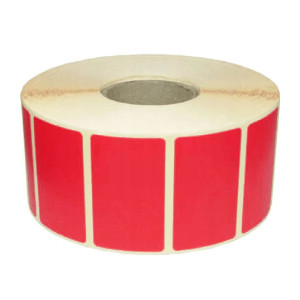 Etykiety termiczne Specmark 50 x 25 mm 2000 szt. / papierowe / czerwone / gilza fi40 