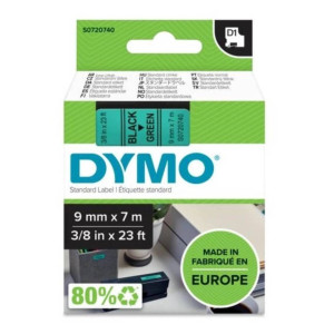 Taśma DYMO D1-40919 9 mm x 7 m / zielona / czarny nadruk / do drukarek DYMO D1 