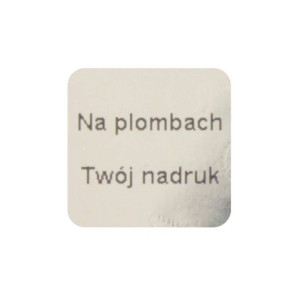 Etykieta plomba void Specmark 20 x 20 mm 250 szt. / srebrna lustrzana / czarny nadruk / gilza fi40 