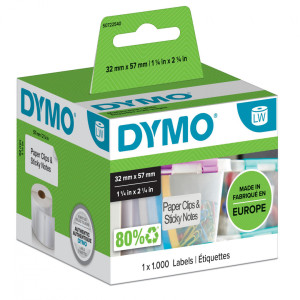 Etykiety DYMO LW-11354 32 x 57 mm 1000 szt. / do drukarek etykiet DYMO LabelWriter 
