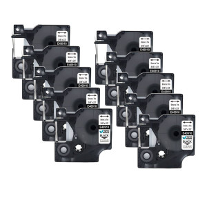 Taśma Specmark D1-40910 9 mm x 7 m / przezroczysta / czarny nadruk / do drukarek DYMO D1 / zestaw 10 szt.