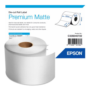 Etykiety Epson C33S045722 102 x 51 mm 2310 szt. / matte premium / do drukarek Epson ColorWorks 