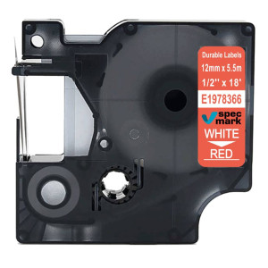 Taśma Specmark Durable D1-1978366 12 mm x 5,5 m / czerwona / biały nadruk / do drukarek DYMO D1