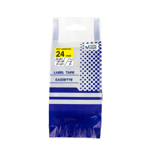 Taśma Specmark TZE-SL651 24 mm x 8 m / samolaminująca / żółta / czarny nadruk / do drukarki etykiet Brother P-touch