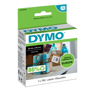 Etykiety DYMO LW S0929120 25 x 25 mm 750 szt. / odlepne / do drukarek etykiet DYMO LabelWriter 
