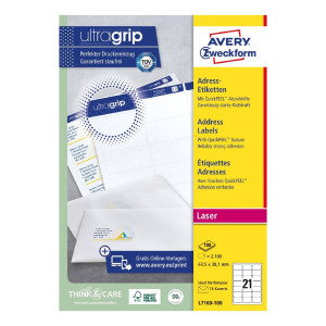 Etykiety adresowe białe Avery Zweckform A4 100ark./op. 63,5 x 38,1 mm 