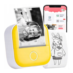 Mini drukarka etykiet Phomemo T02 żółta 203 dpi / do 50 mm / Smartfon / BT 
