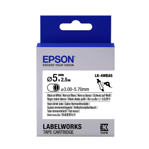 Rurka termokurczliwa Epson HTS LK-4WBA5 2,5 m ⌀3 mm - 5,7 mm / do drukarek Epson LabelWorks 