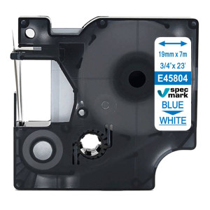 Taśma Specmark D1-45804 19 mm x 7 m / biała / niebieski nadruk / do drukarek DYMO D1