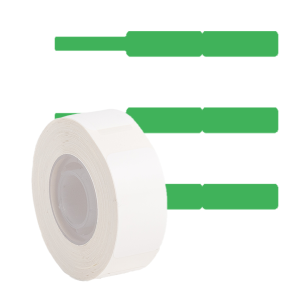 Etykiety Phomemo DCXL 12,5 mm x 74 mm - 35 mm 65 szt. / papierowe / jubilerskie / zielone / czarny nadruk / do drukarki D30S 