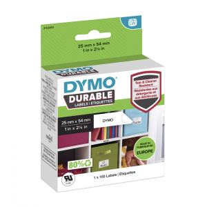 Etykiety DYMO Durable LW-1976411 25 x 54 mm 160 szt. / do do drukarek etykiet DYMO LabelWriter 