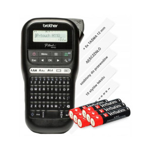 Drukarka etykiet Brother P-touch H110 180 dpi / do 12 mm / z 5 szt. taśm TZe w zestawie 