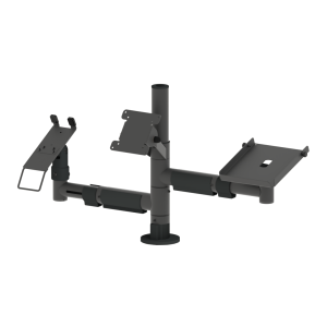 Stojak sprzedażowy POS TREE / 2 ramiona / VESA środek / podstawa / uniwersalny uchwyt 