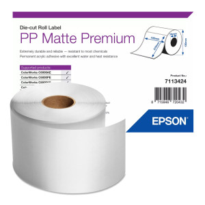Etykiety Epson 7113424 105 x 210 mm 259 szt. / PP matte premium / do drukarek Epson ColorWorks 