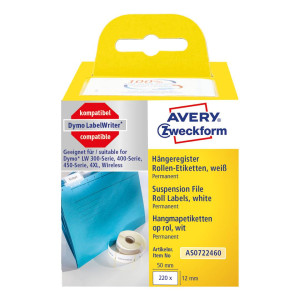 Minietykiety Avery Zweckform 12 x 50 mm AS0722460 