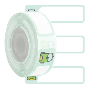 Etykiety Phomemo DCP-1240-160I-RF 12 x 40 mm 160 szt. / papierowe / zielone wzór w plecaki / czarny nadruk / do drukarki D30S 