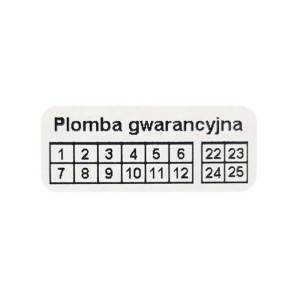 Etykieta plomba krusząca Specmark 20 x 8 mm 250 szt. / akrylit / gilza fi40 