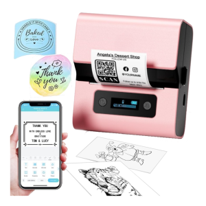 Drukarka etykiet Phomemo M221 różowa 203 dpi / do 80 mm / PC / Mac / Smartfon / BT / USB 