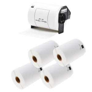 Etykiety termiczne Specmark DK-11241 102 x 152 mm 200 szt. / papierowe / kurierskie / z uchwytem / do drukarek Brother QL / zestaw 5 szt. 