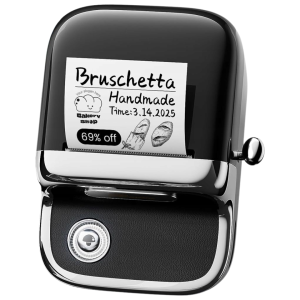 Mini drukarka etykiet Phomemo M150 czarna / 203 dpi / do 50 mm / PC / Mac / Smartfon / BT / USB 