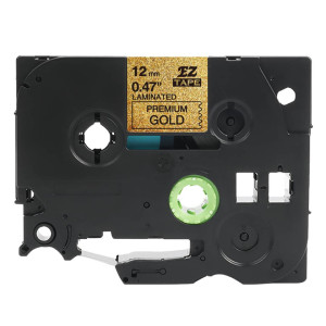 Taśma Specmark TZe-PR831 12 mm x 8 m / złoty brokat / czarny nadruk / do drukarek Brother P-touch