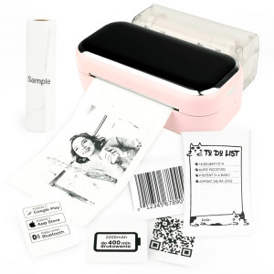 Mini drukarka etykiet Phomemo M03 różowa 203 dpi / do 80 mm / PC / Smartfon / BT 
