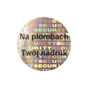 Etykieta plomba hologram Specmark fi 40 mm 250 szt. / security void / mocny klej / okrągłe / wielokolorowa / czarny nadruk / gilza fi40 